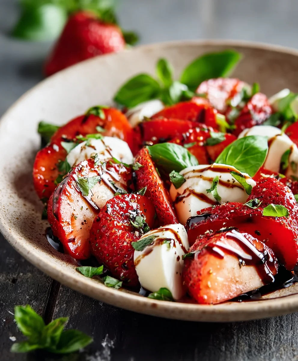 Balsamic Strawberry Caprese Salad - Fresh Twist