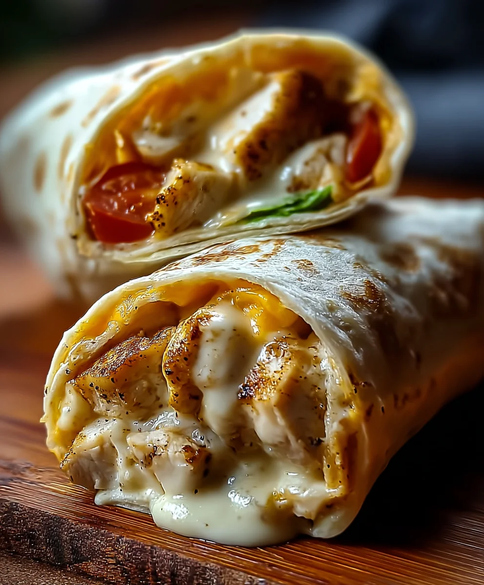 Cheesy Garlic Chicken Wraps – Easy Weeknight Meal