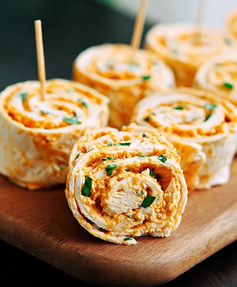 Spicy Buffalo Chicken Pinwheels Easy Recipe