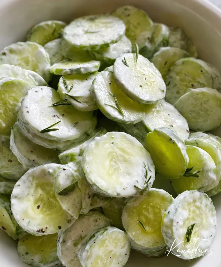 Creamy Cucumber Salad- Easy & Delicious Recipe