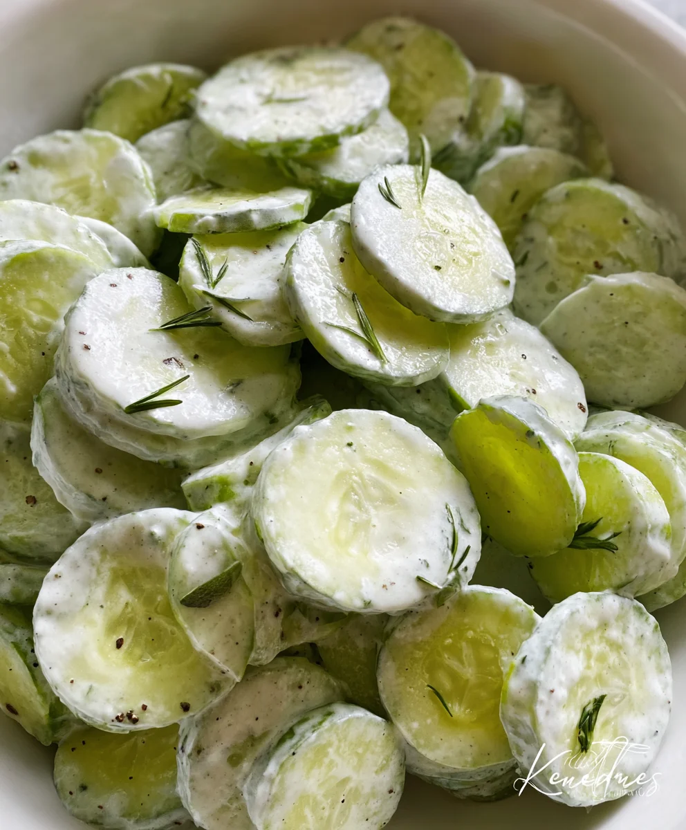 Creamy Cucumber Salad- Easy & Delicious Recipe