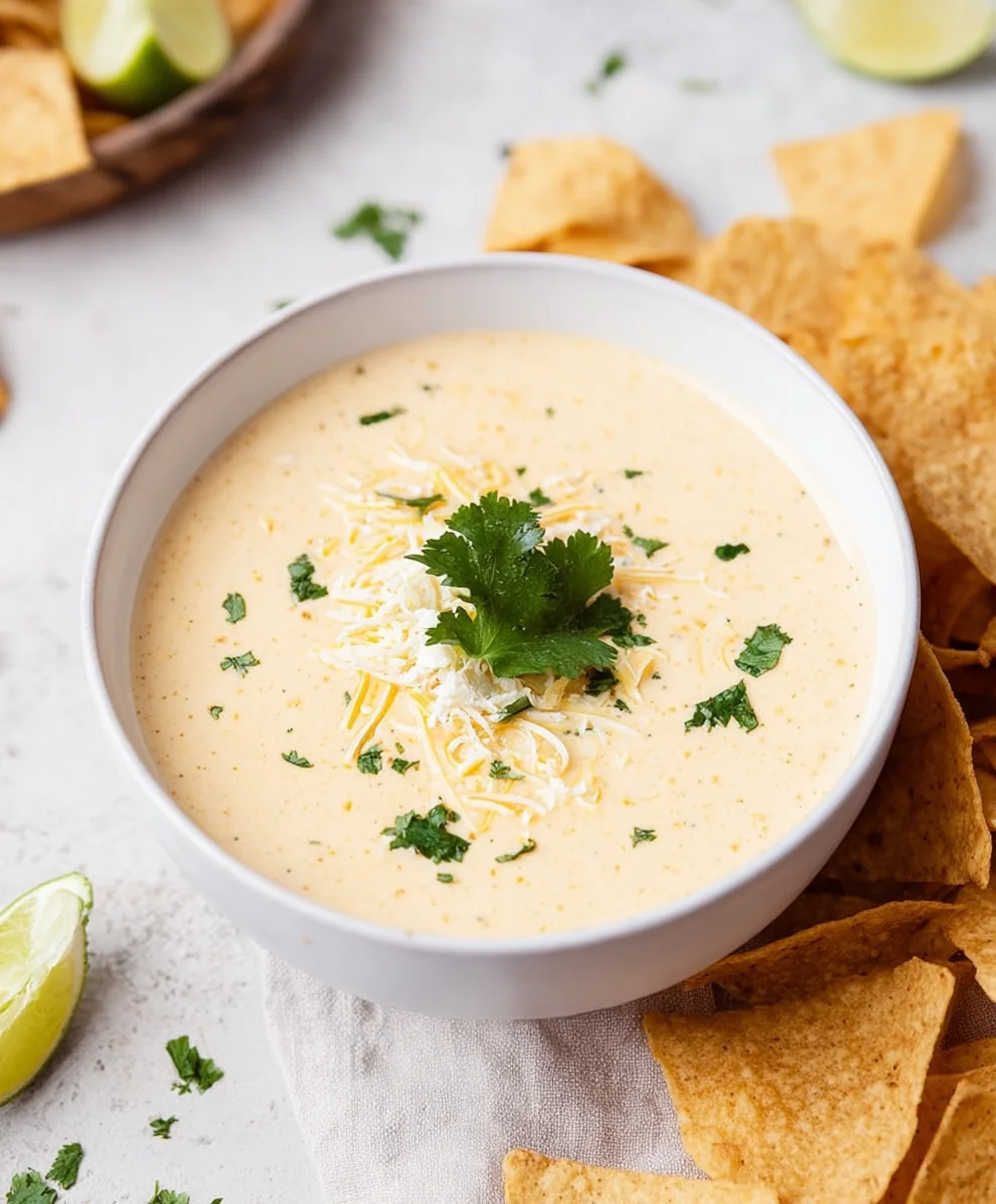 Easy Crockpot White Queso Dip Recipe - Creamy & Delicious