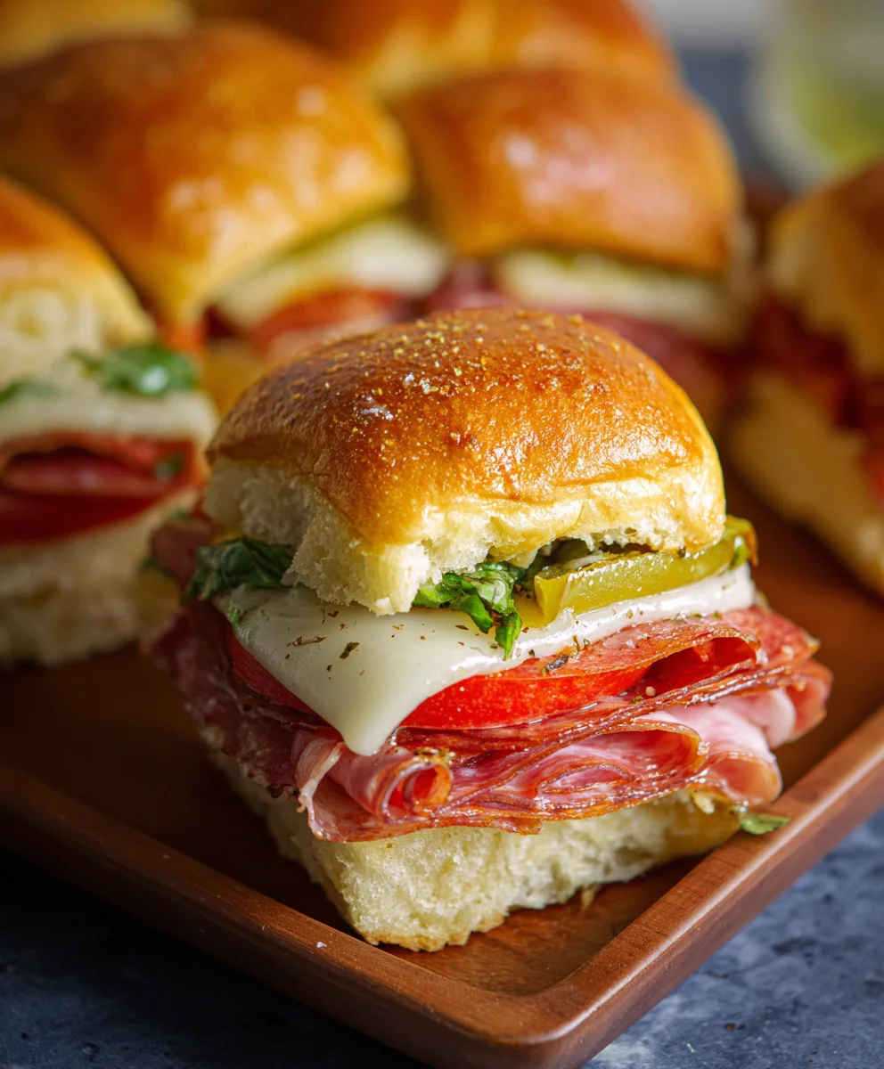 Beef Italian Sub Sliders - Deliciously Easy Appetizer