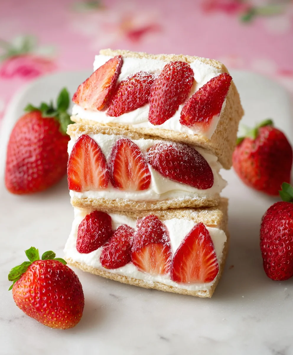 Strawberry Cream Sandwiches-Easy & Delicious Treat