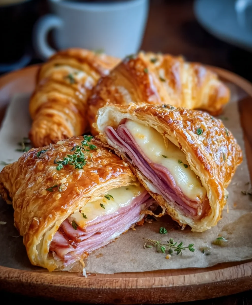 Beef Beef Ham Cheese Croissants-Easy Baked Snack