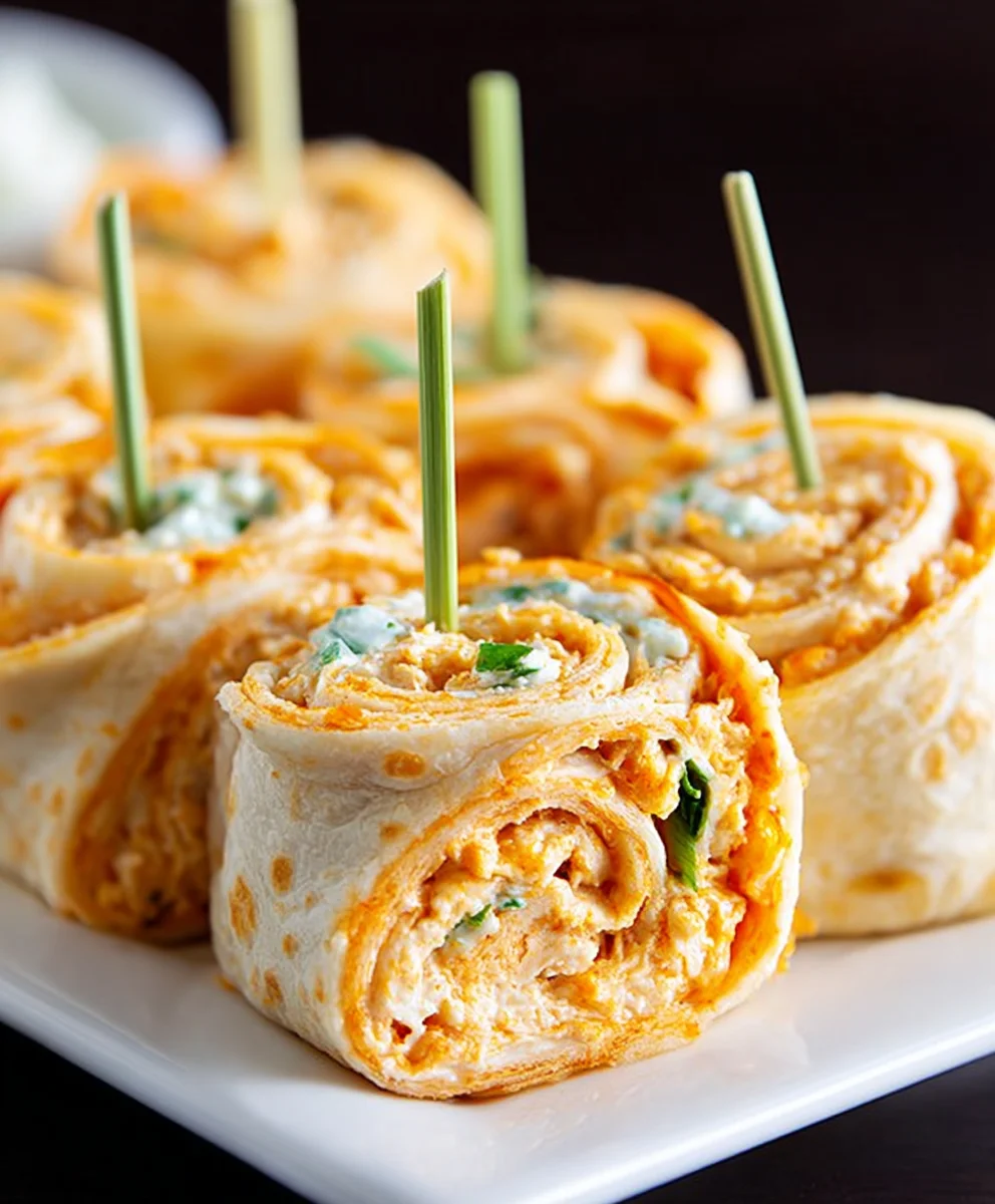 Spicy Buffalo Chicken Pinwheels Easy Recipe