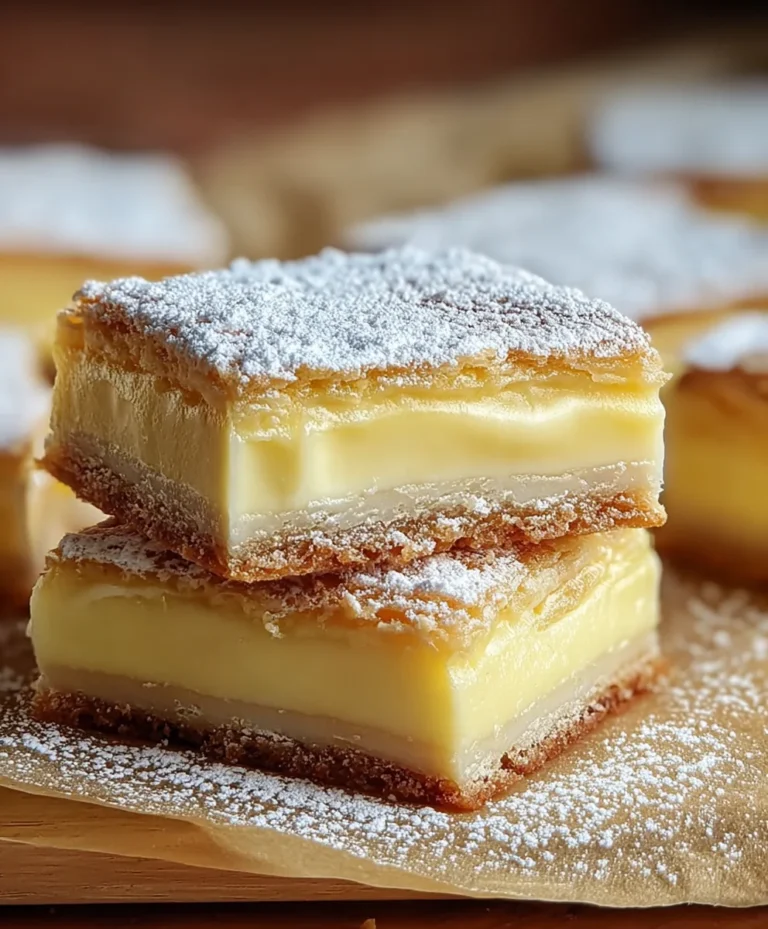 Delicious Vanilla Custard Cream Squares Recipe