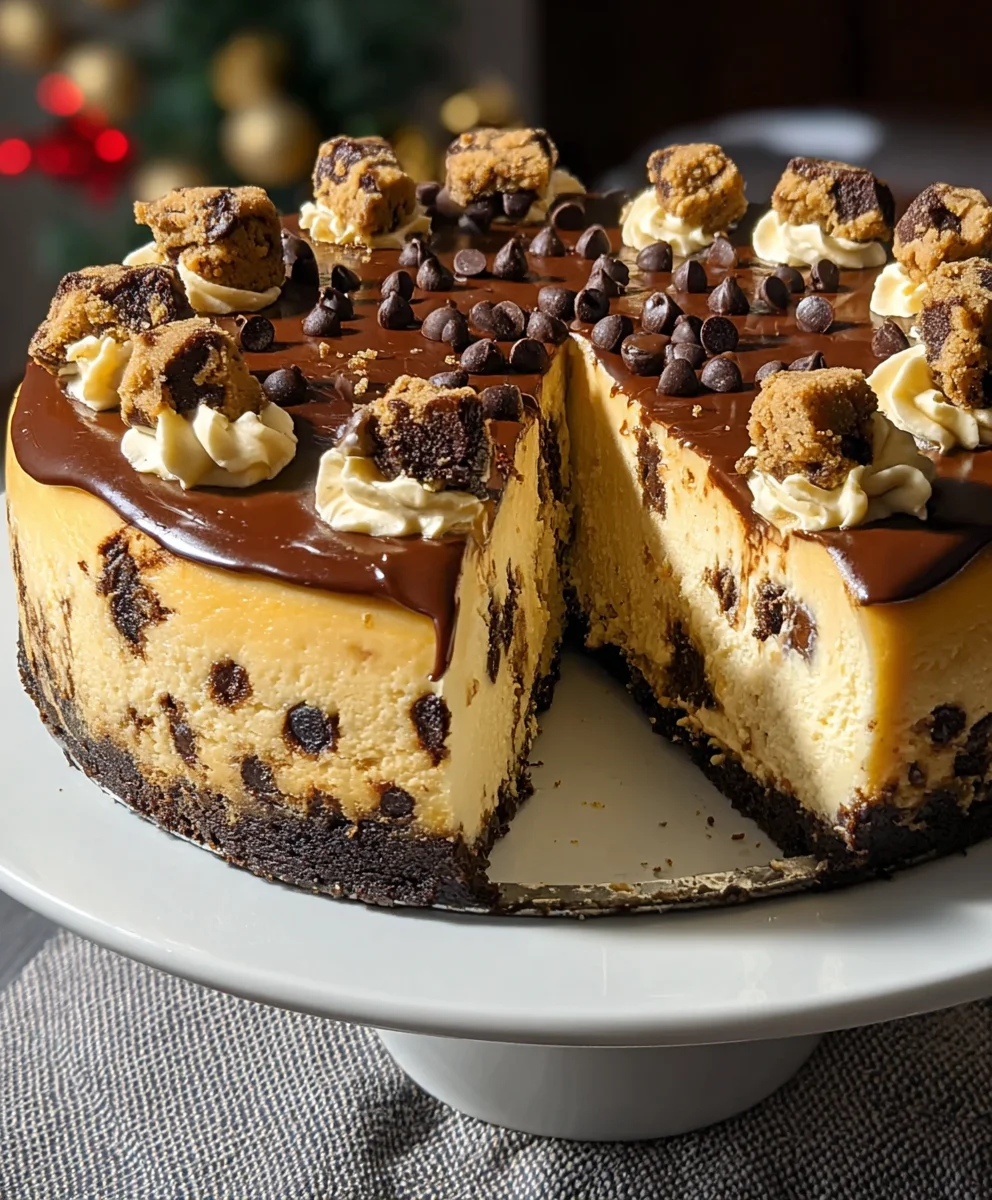 Chocolate Chip Cookie Cheesecake - Divine Dessert