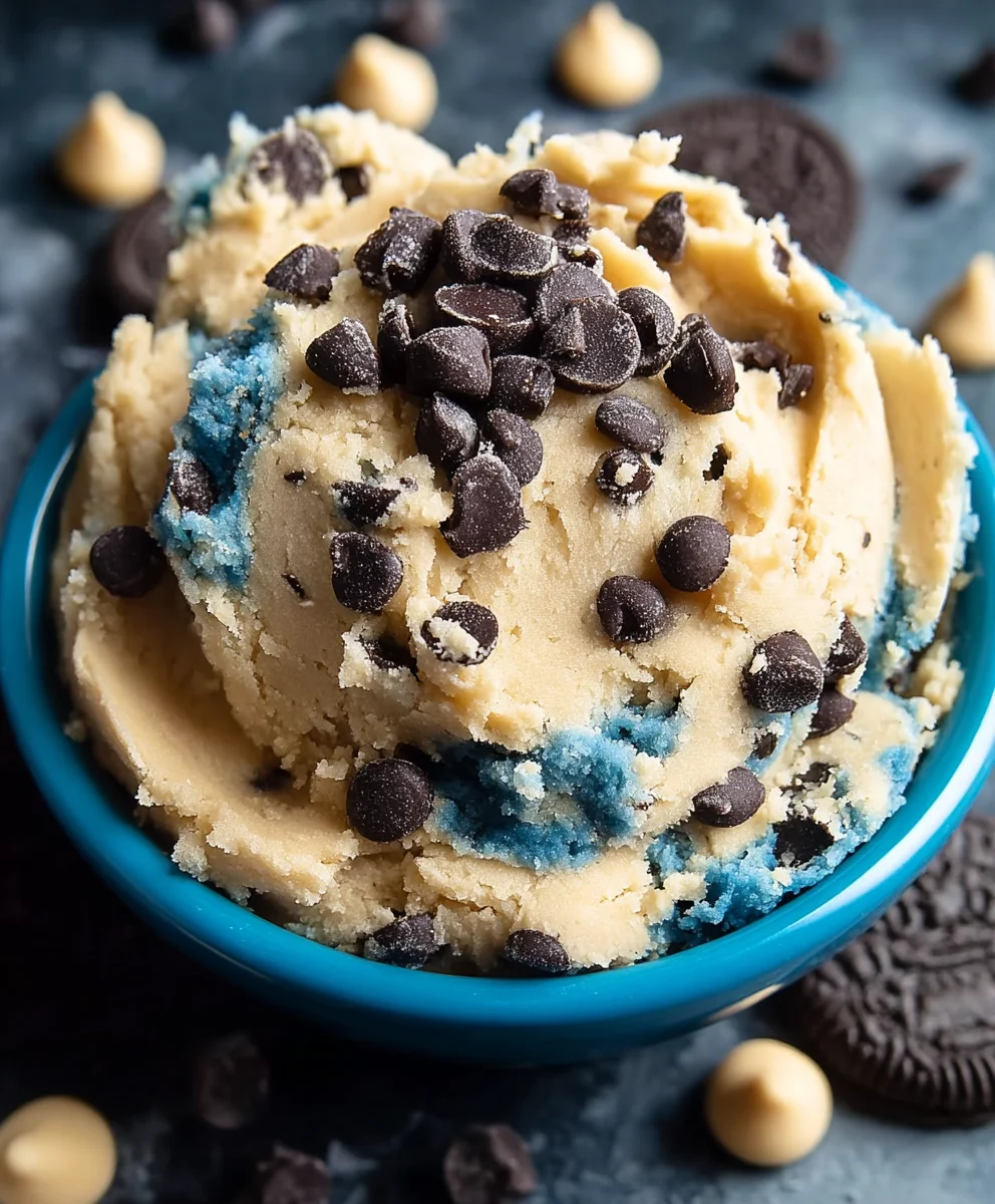 Cookie Monster Edible Cookie Dough Recipe