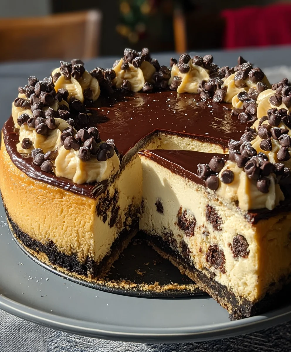Chocolate Chip Cookie Cheesecake - Divine Dessert