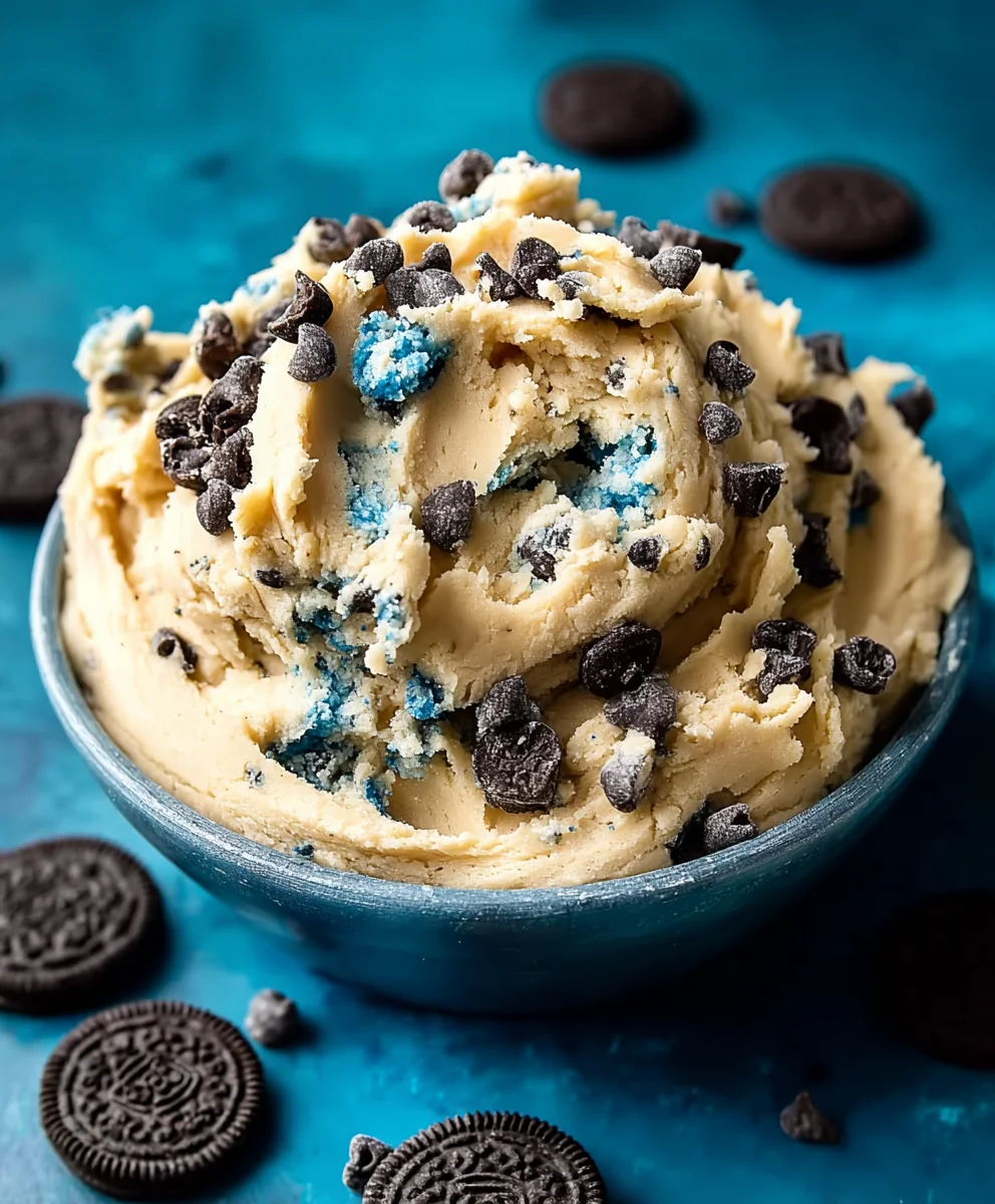 Cookie Monster Edible Cookie Dough Recipe
