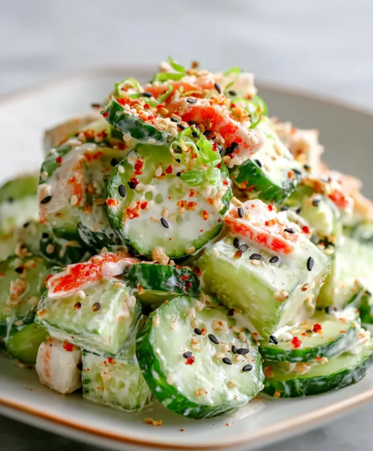 Easy California Roll Cucumber Salad-Fresh & Flavorful
