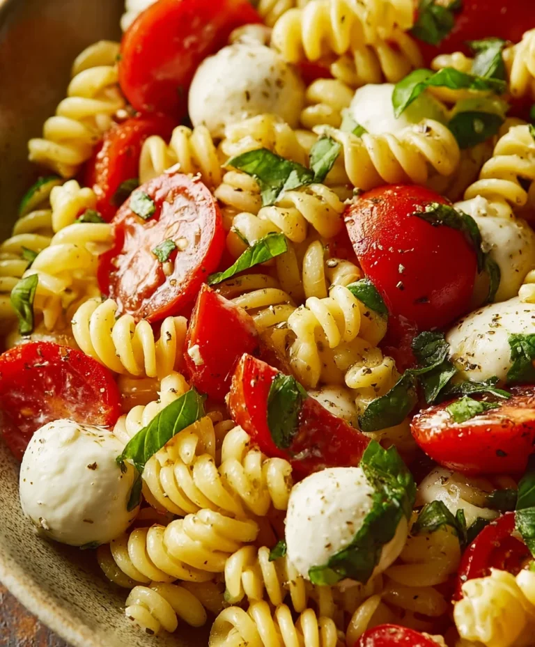 Creamy Caprese Pasta Salad- Easy & Delicious Recipe