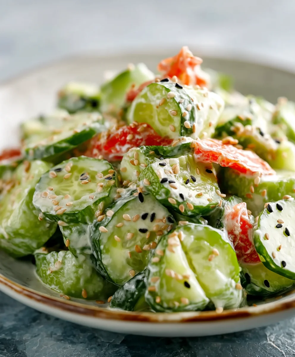 Easy California Roll Cucumber Salad-Fresh & Flavorful