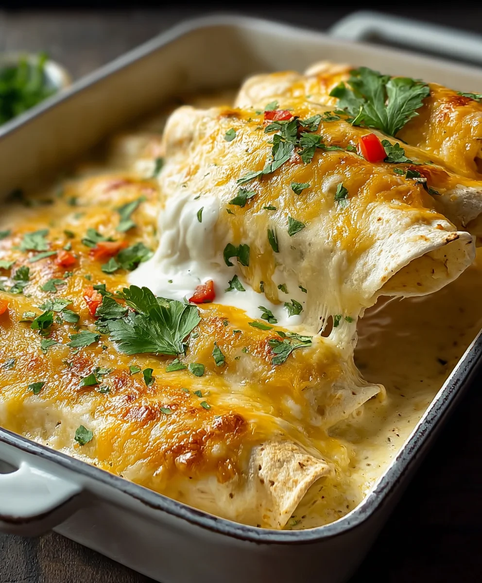 Easy White Chicken Enchiladas Recipe-Quick & Delicious Dinner