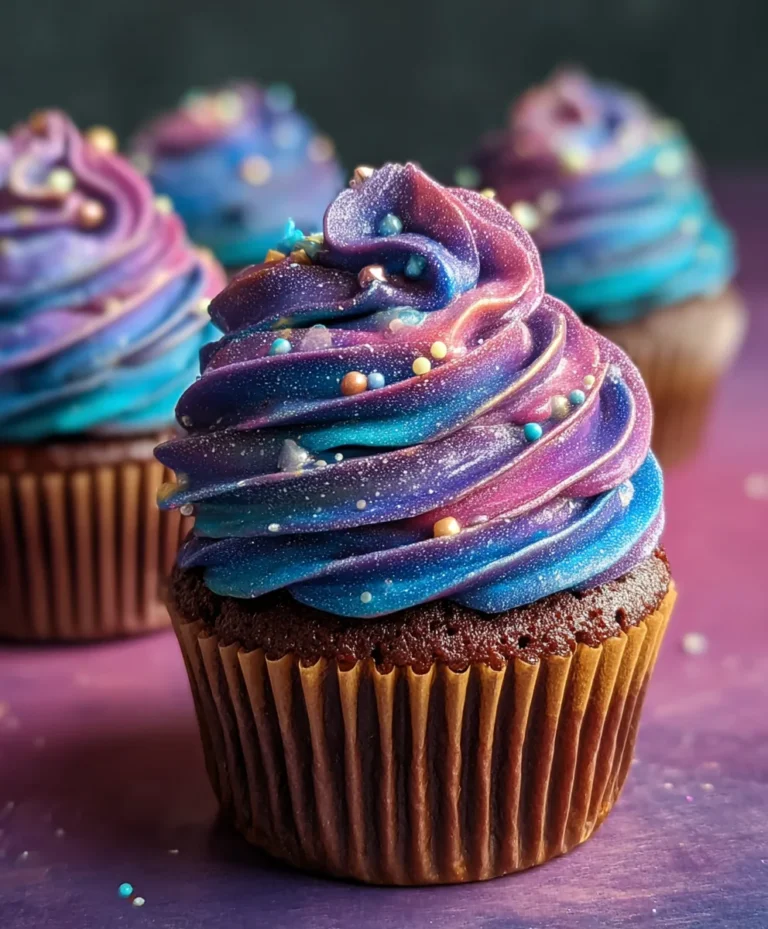 Galaxy Cupcakes – Easy Swirled Cosmic Treat