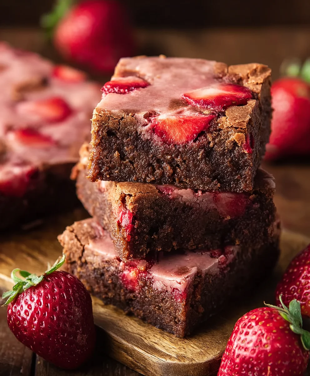 Delicious Strawberry Brownies - Easy & Chewy Recipe
