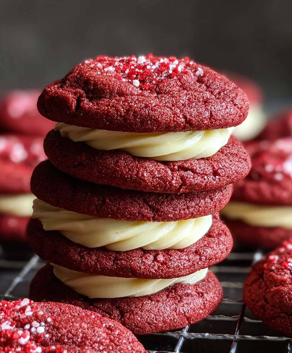 Cream Cheese Red Velvet Cookies - Chewy & Delicious