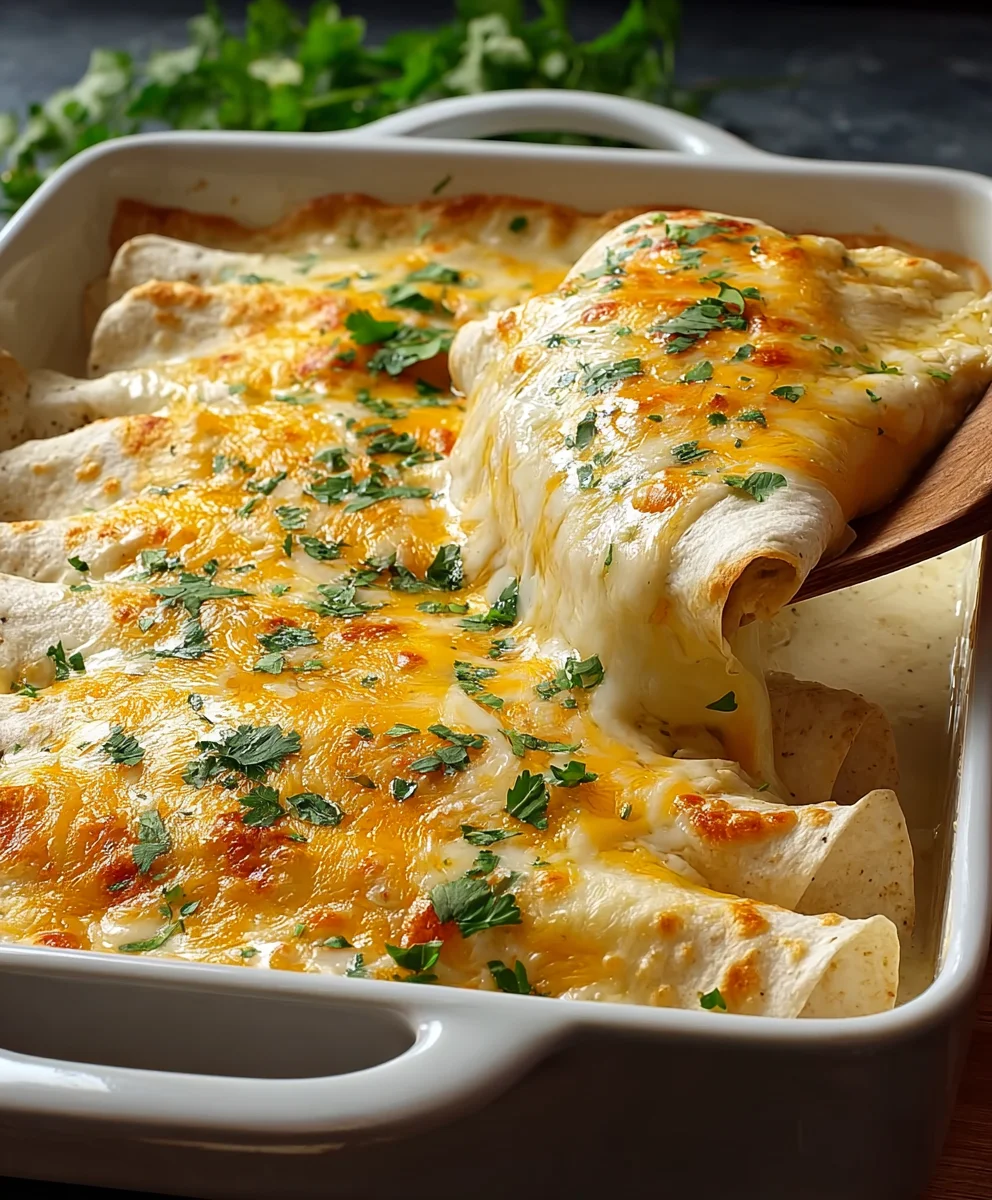 Easy White Chicken Enchiladas Recipe-Quick & Delicious Dinner