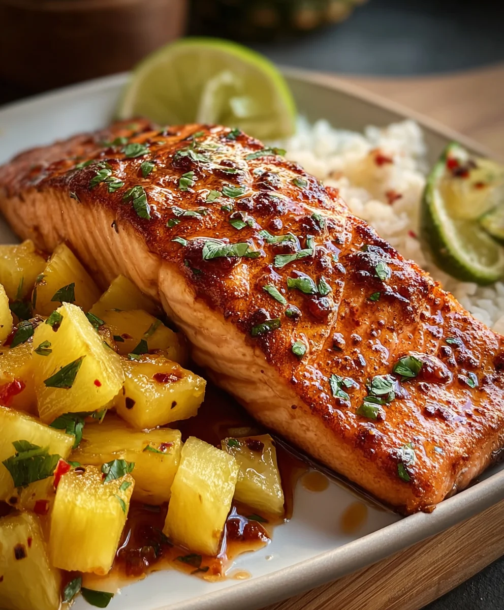 Pineapple Chipotle Salmon - Sweet Spicy Grilled Fish