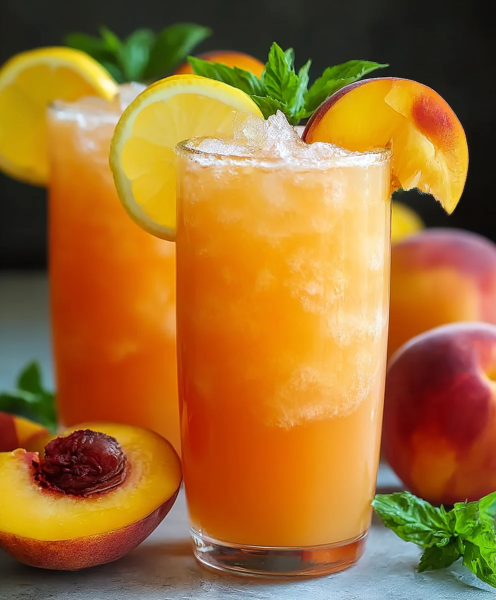 Refreshing Peach Lemonade Recipe- Easy & Delicious