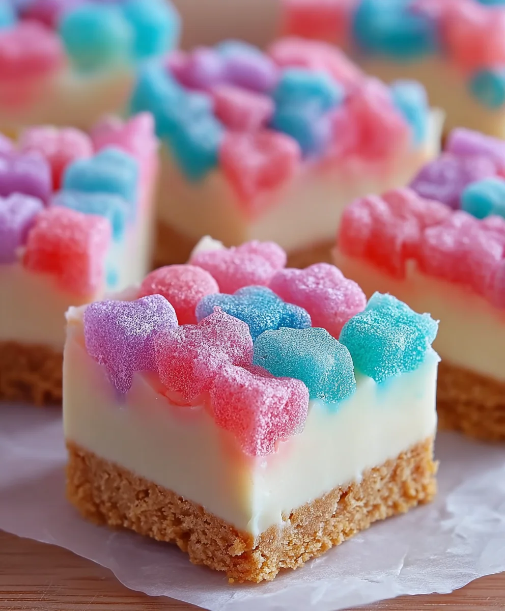 Gummy Cotton Candy Cheesecake Bites-Sweet Treat
