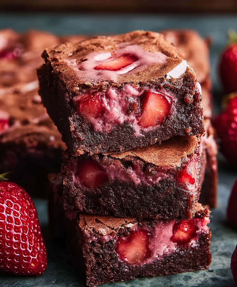 Delicious Strawberry Brownies - Easy & Chewy Recipe