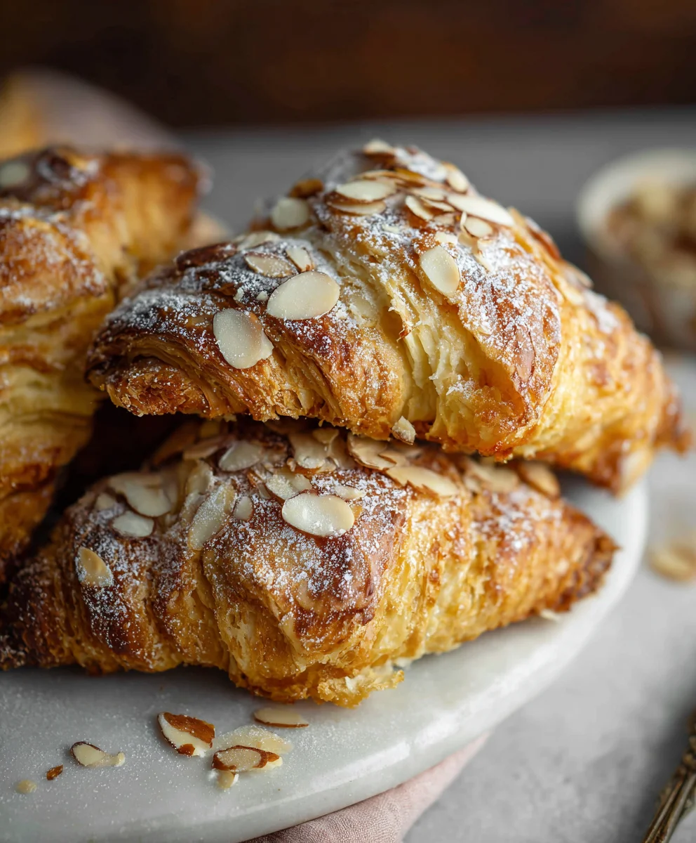 Almond Cream Filled Croissants-Flaky Pastry Perfection