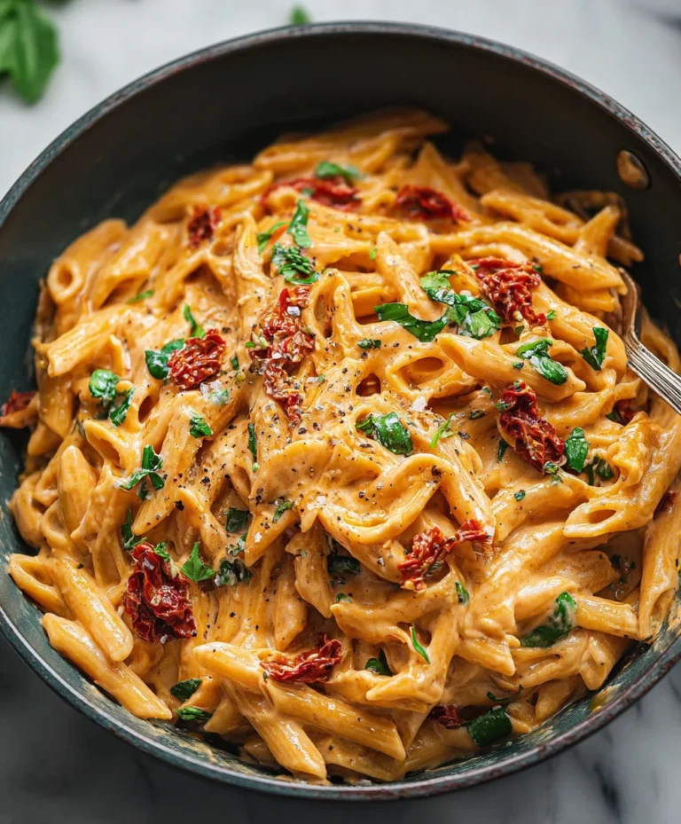 Creamy Vegan Sun Dried Tomato Pasta-Easy & Delicious