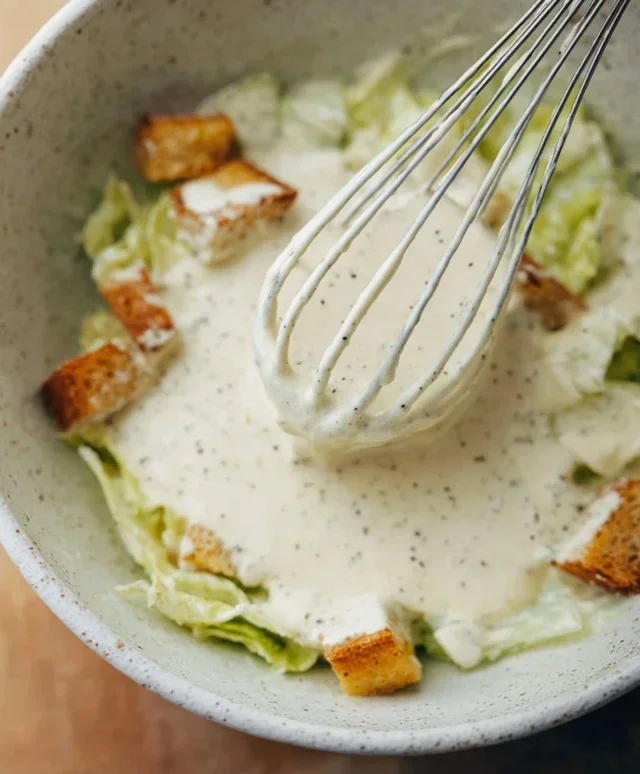 Caesar Salad Dressing (Classic, Creamy & 5 Minutes) 🥗