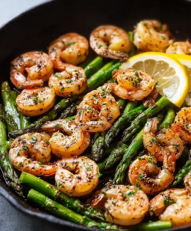 Lemon Garlic Shrimp and Asparagus (20-Minutes)