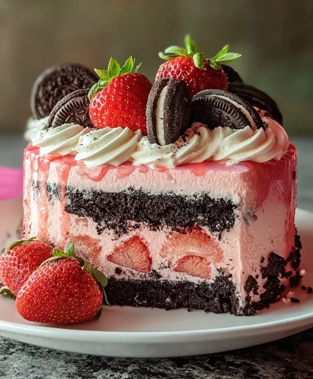 Strawberry Oreo Cake