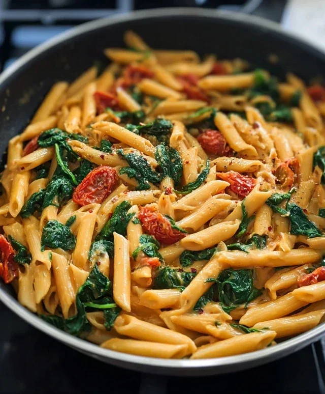 One-Pot Spinach Tomato Pasta
