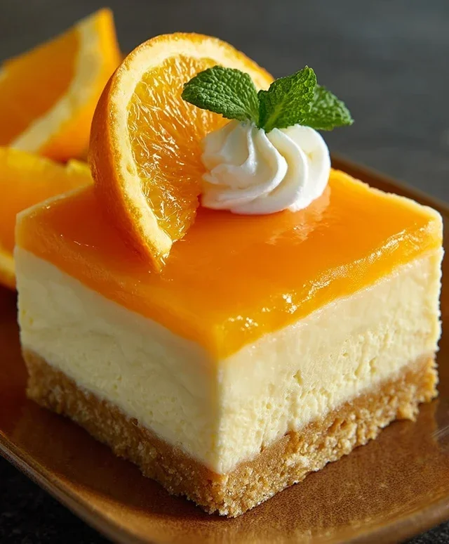 Orange Creamsicle Cheesecake Bars