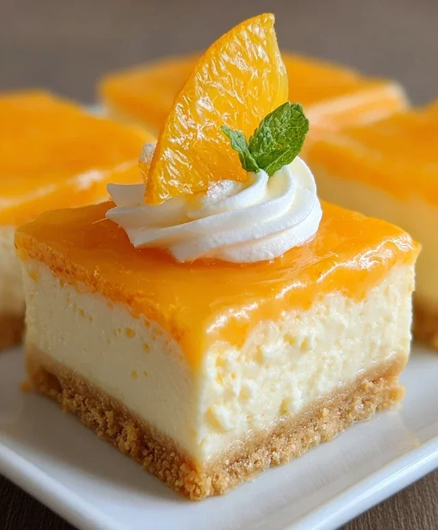 Orange Creamsicle Cheesecake Bars