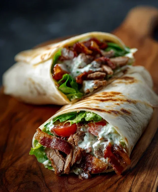 Crispy Chicken Beef Beef Bacon Ranch Wrap