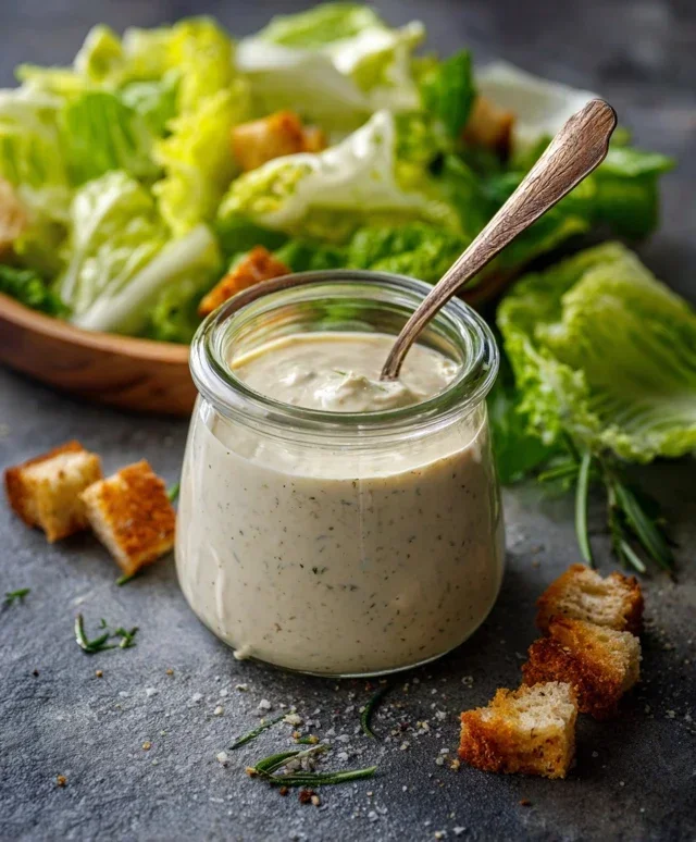 Homemade Creamy Caesar Salad Dressing