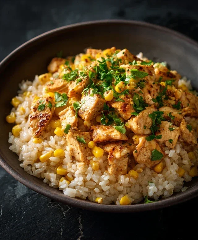 Street Corn Chicken Rice Bowl Recipe