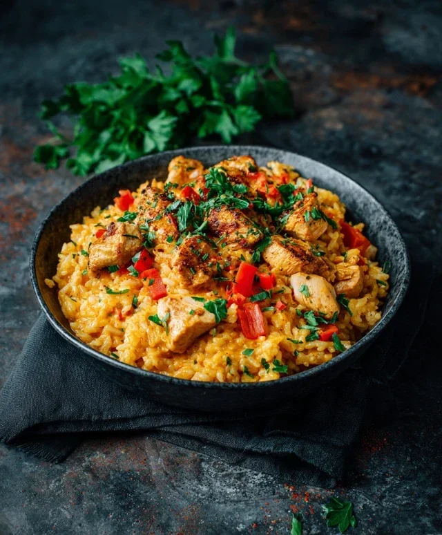 High Protein Creamy Cajun Chicken Rice
