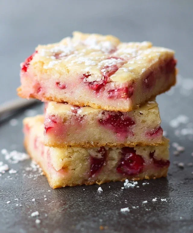 Strawberry Lemon Blondies