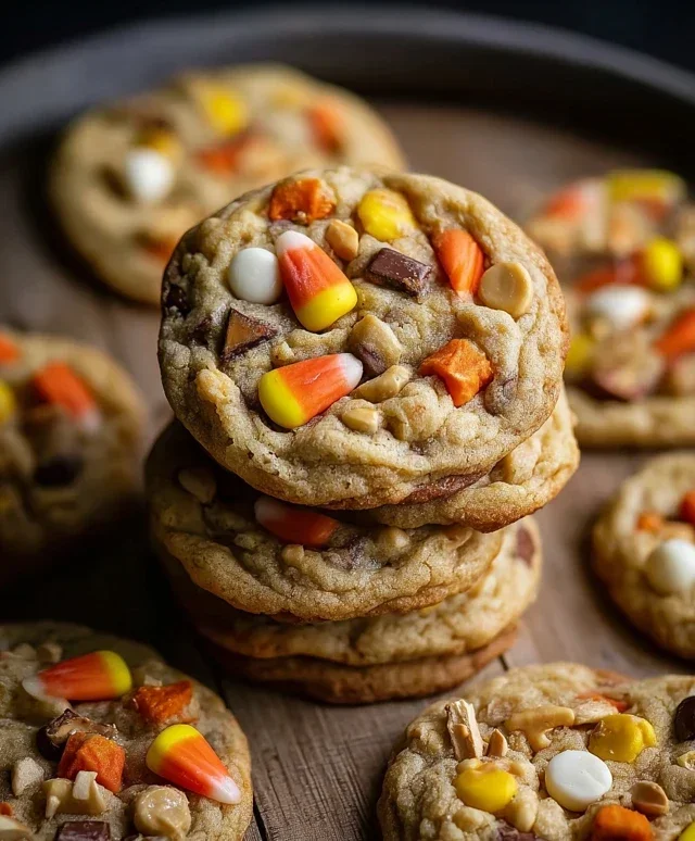 Candy Corn Trail Mix Cookies