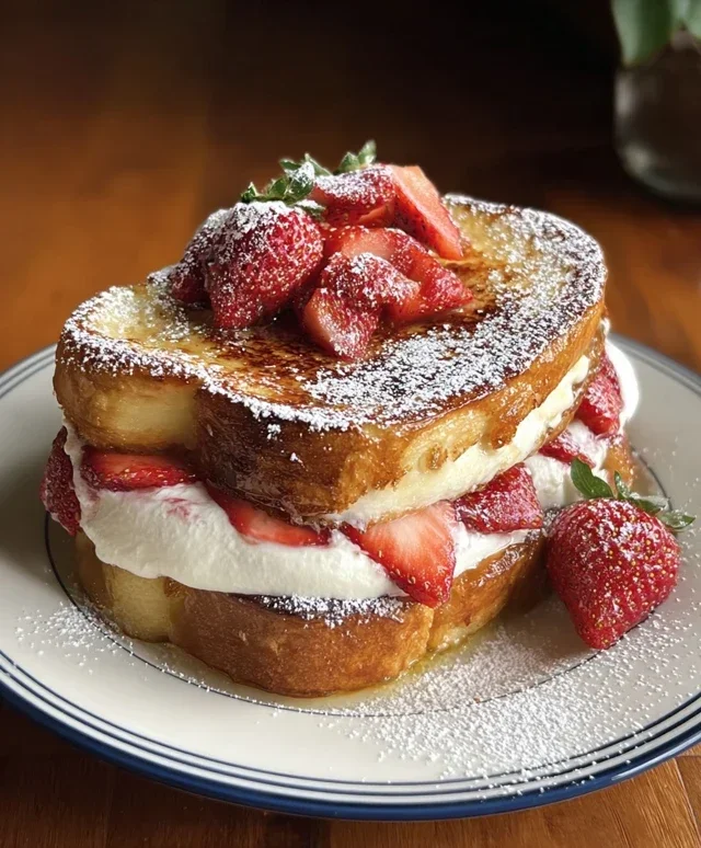 Strawberry Cream Cheese Stuffed French Toast